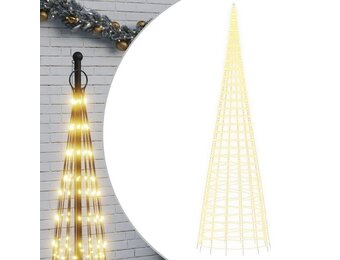 vidaXL LED Kerstboom Vlaggenmast 3000 LEDs Warm Wit 800 cm - 81% Korting!