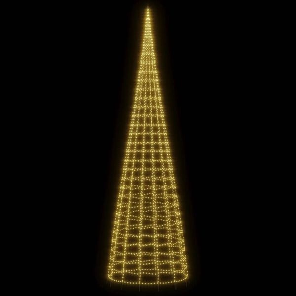 vidaXL LED Kerstboom Vlaggenmast 3000 LEDs Warm Wit 800 cm - 81% Korting!