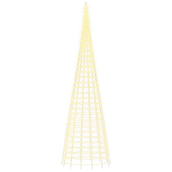 vidaXL LED Kerstboom Vlaggenmast 3000 LEDs Warm Wit 800 cm - 81% Korting!