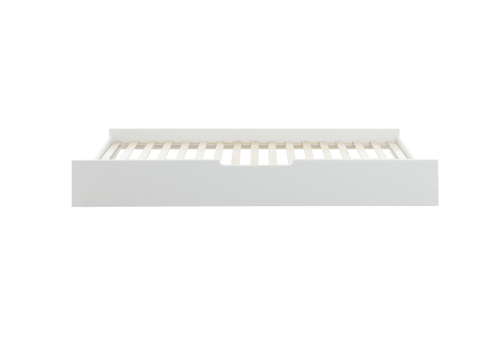 Huisbed kinderbed 90x200 cm grenenhout wit met logeerbed bodem