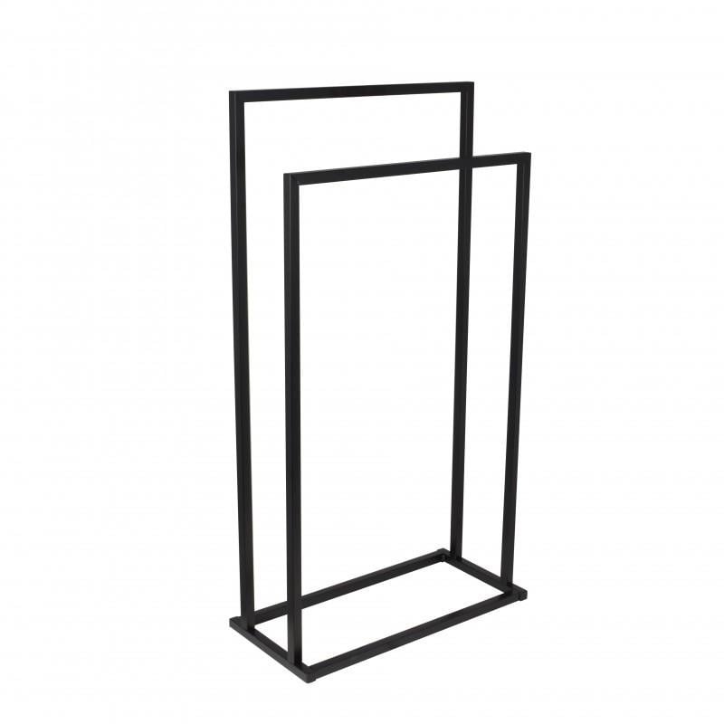 Handdoekenrek - staand - 45x21,5x84,5 cm - mat zwart