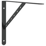 vidaXL Plankdragers 4 st 40x2,5x25 cm roestvrijstaal zwart
