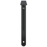 vidaXL Plankdragers 4 st 40x2,5x25 cm roestvrijstaal zwart