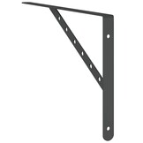 vidaXL Plankdragers 4 st 40x2,5x25 cm roestvrijstaal zwart