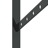 vidaXL Plankdragers 4 st 40x2,5x25 cm roestvrijstaal zwart