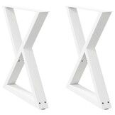 vidaXL Eettafelpoten 2 st 70x(72-73,3) cm staal wit