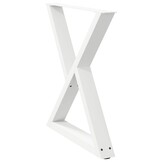 vidaXL Eettafelpoten 2 st 70x(72-73,3) cm staal wit