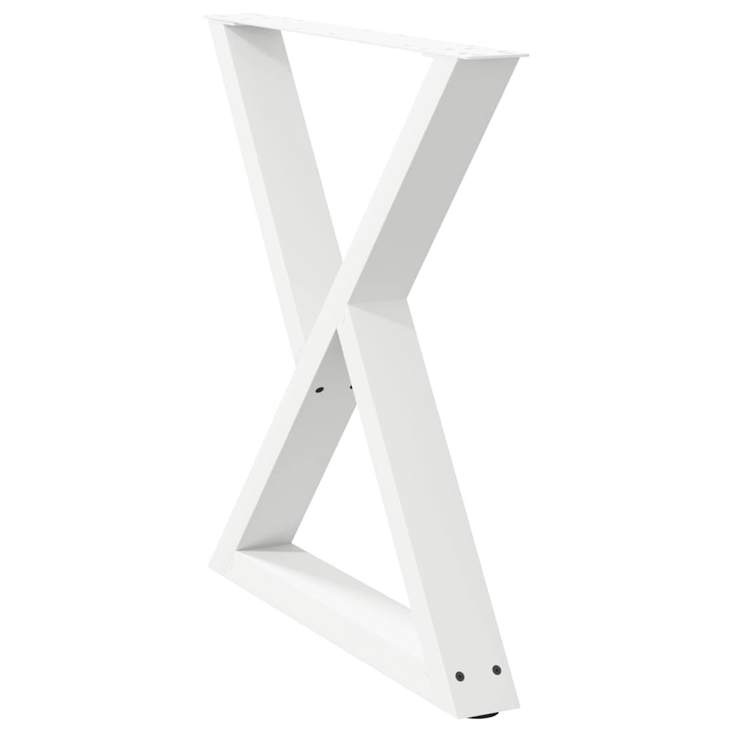 vidaXL Eettafelpoten 2 st 70x(72-73,3) cm staal wit