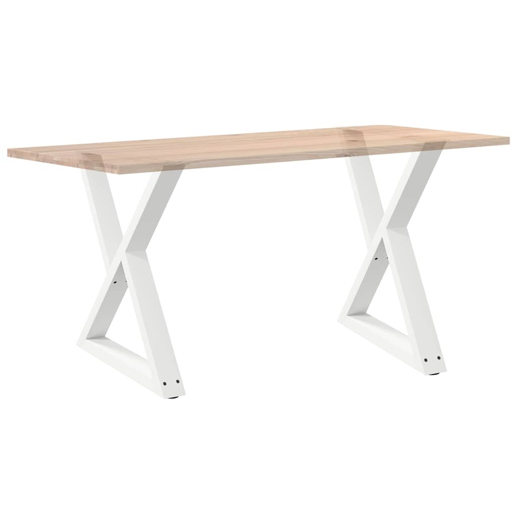 vidaXL Eettafelpoten 2 st 70x(72-73,3) cm staal wit