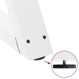 vidaXL Eettafelpoten 2 st 70x(72-73,3) cm staal wit