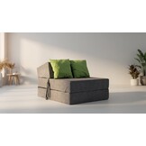 Logeermatras opvouwbaar 200 x 70 x 15 cm met kussens