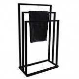 Badkamerhanger handdoekenrek 3 armen zwart