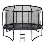 Trampoline - 305 cm - met net en ladder - tot 150 kg - zwart