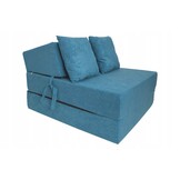 Opvouwbaar matras - logeermatras - 200x70x15 cm - blauw