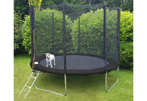 Trampoline 244 cm Zwart met Veiligheidsnet & Ladder | -35% Korting