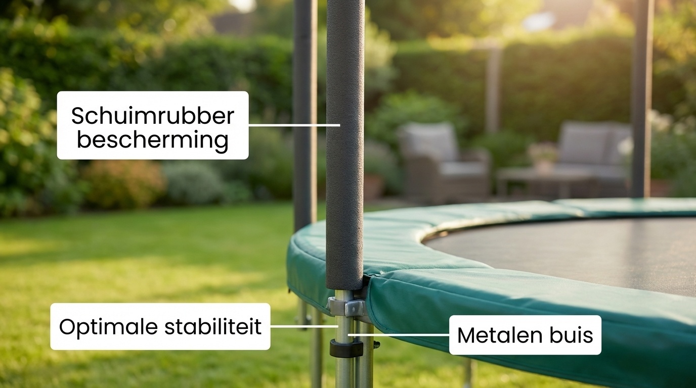 Trampoline Palen Set 6x voor 305 cm Trampoline | Optimale Stabiliteit Veiligheidsnet