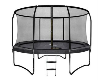 Trampoline 244 cm met Net en Ladder - Zwart - 35% Korting