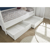 Huisbed Kinderbed 90x200 cm Grenenhout Wit met Opberglades - 35% Korting