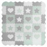 Babyspeelmat Puzzelmat Foam - 150x150cm Grijs-Mint - 33% Korting!