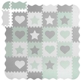 Babyspeelmat Puzzelmat Foam - 150x150cm Grijs-Mint - 33% Korting!