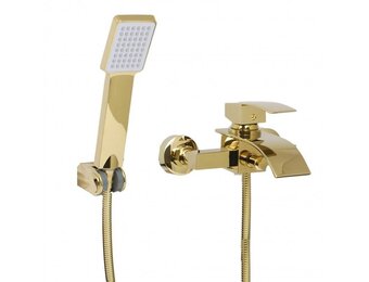 Gouden Douchekraan met Waterval Uitloop & Handdouche - 34% Korting