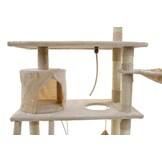 Krabpaal & Speelhuis Beige 140cm - Met Hangmat & 34% Korting