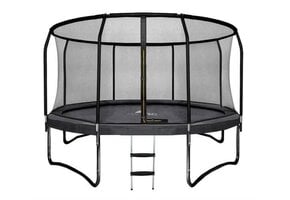 Trampoline 366 cm Zwart - Incl. Net & Ladder - Max. 150 kg - 35% Korting!