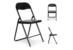 Set van 4 Klapstoelen - Zwart - 77,5x43x43,5 cm - 34% Korting!