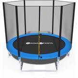 Blauwe Trampoline - 244 cm - Veiligheidsnet - Max 110 KG - 35% Korting