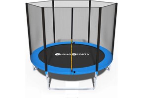 Blauwe Trampoline - 244 cm - Veiligheidsnet - Max 110 KG - 35% Korting