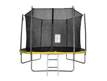 Trampoline Rond 305 cm met Net en Ladder - Geel/Zwart - 35% Korting