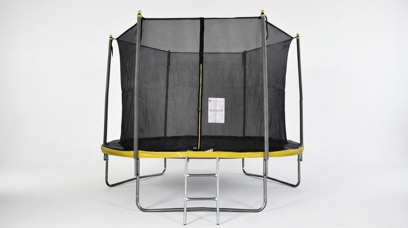Trampoline Rond 305 cm met Net en Ladder - Geel/Zwart - 35% Korting