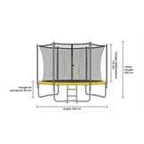 Trampoline Rond 305 cm met Net en Ladder - Geel/Zwart - 35% Korting