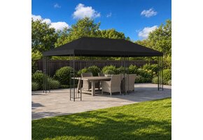 Gazebo Luifel Zwart Polyester 6x3m - 34% Korting!