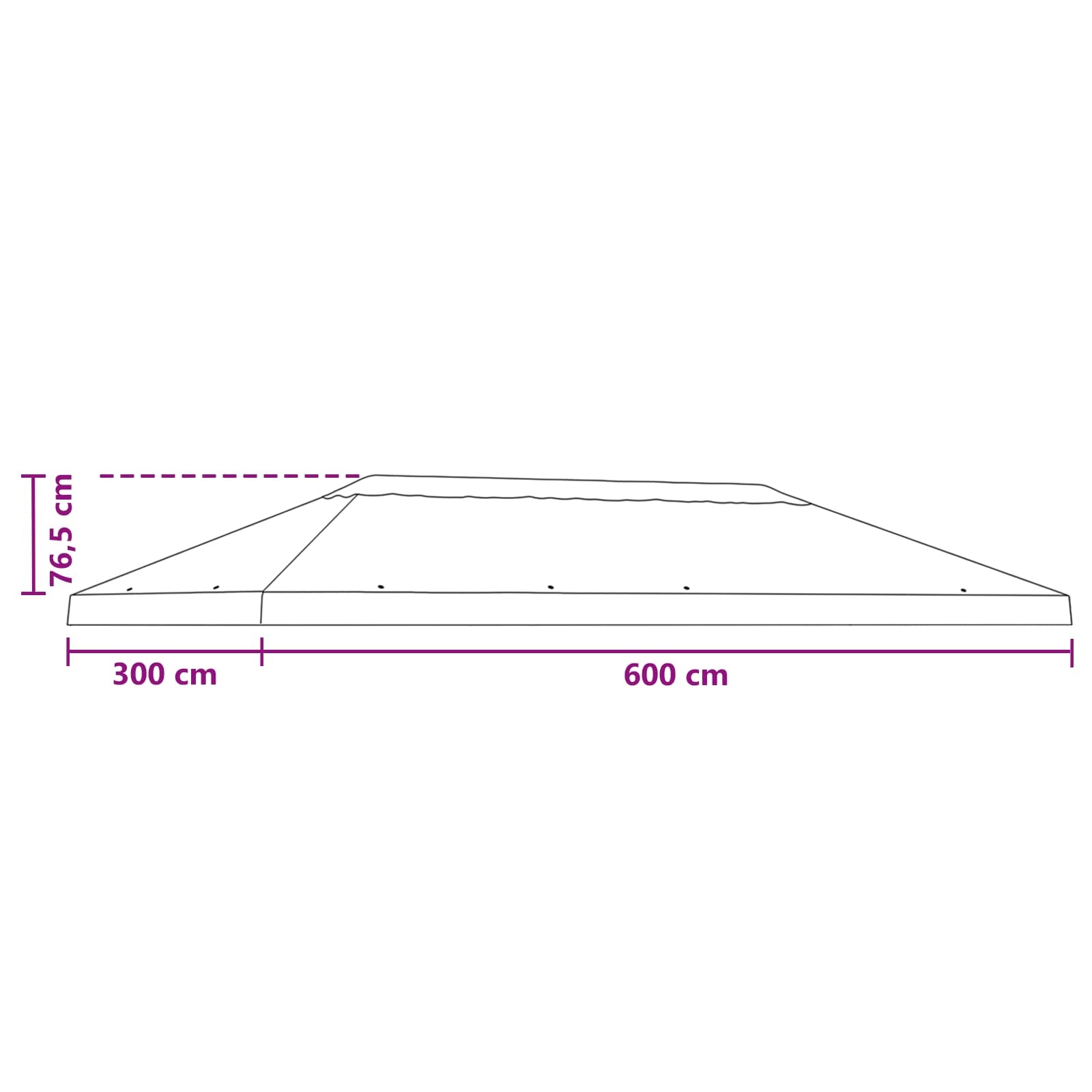 Gazebo Luifel Zwart Polyester 6x3m - 34% Korting!