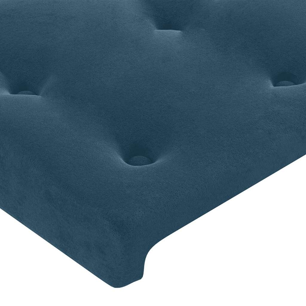 vidaXL Hoofdbord 100x5x78/88 cm fluweel donkerblauw
