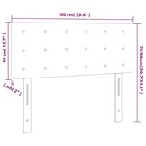 vidaXL Hoofdbord 100x5x78/88 cm fluweel donkerblauw