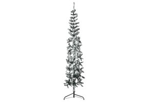 Smalle Kunstkerstboom met Sneeuw - 240 cm - 74% Korting