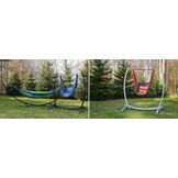 Standaard voor hangmat & hangstoel 2in1 opvouwbaar – Zwart frame