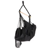 Braziliaanse Hangstoel Zwart met Kussens - Katoen/Polyester - 33% Korting