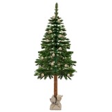 Kunstkerstboom 180cm met Houten Stam & Dennenappels (34% Korting)