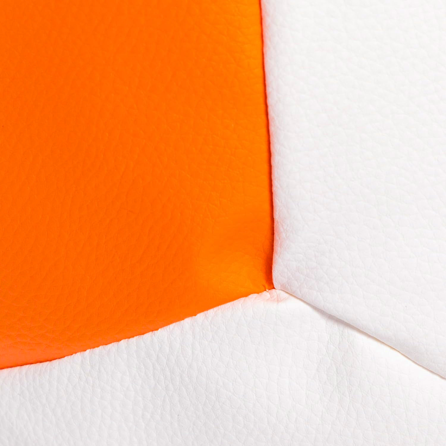 Voetbal Zitzak Leerlook Ø 90cm - Oranje/Wit (34% Korting)