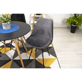 Ronde Eettafel Zwart 80cm - MDF Mat - Beukenhout & Staal (34% korting)