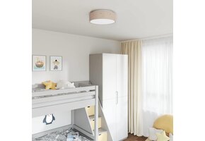 Taupe Plafondlamp van Stof - 38x13.5cm - 34% Korting