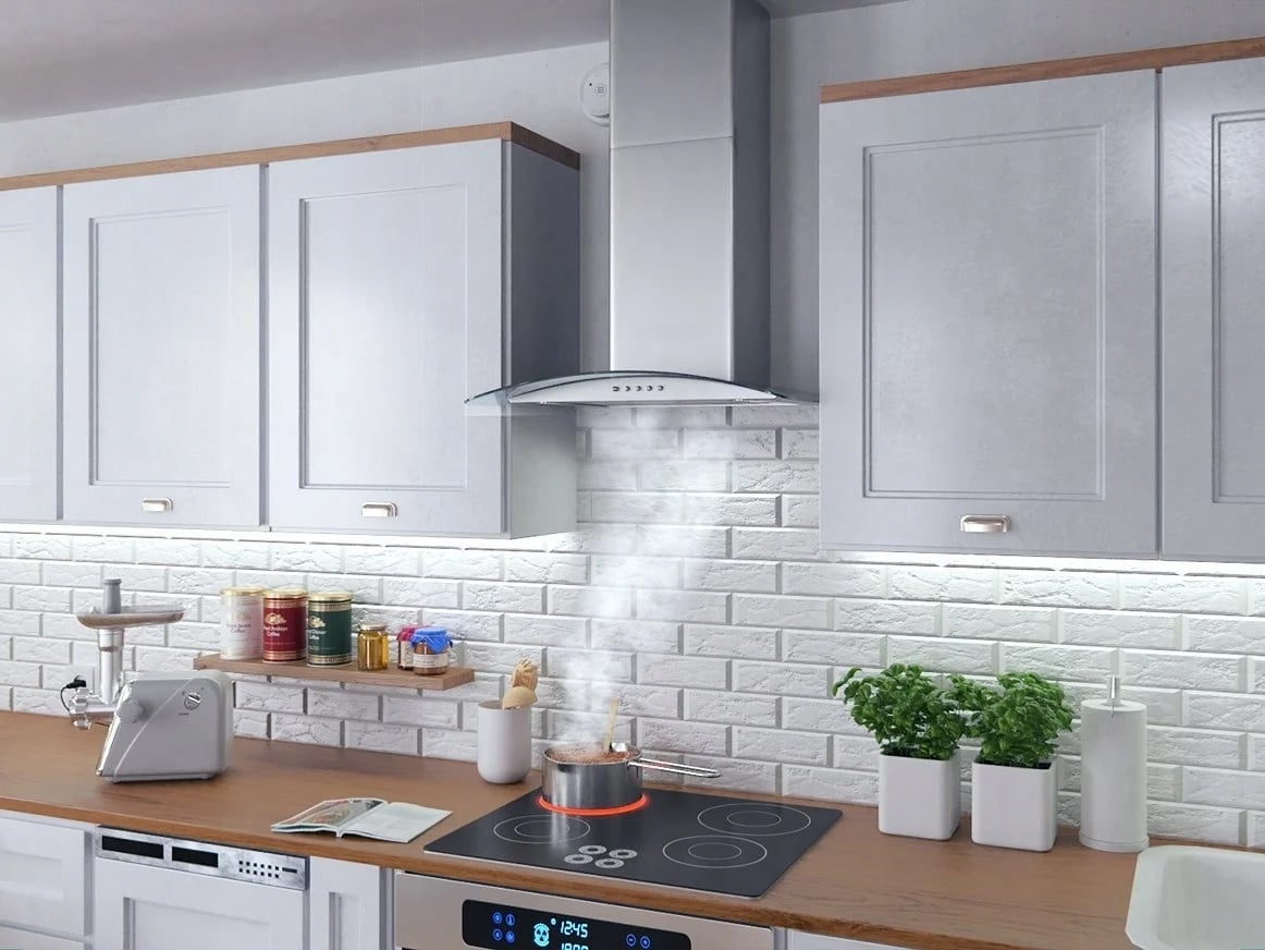 Afzuigkap 84cm RVS/Glas - 650m³/u - 3 standen - 35% korting