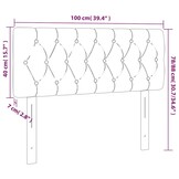 Hoofdbord Fluweel Donkergrijs 100x7x78/88 cm - 77% Korting!