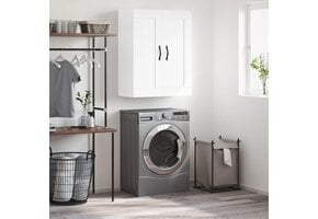vidaXL Wandkast Wit Bewerkt Hout (69,5x34x90 cm) - 87% Korting