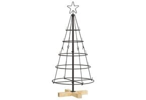 VidaXL Kerst Cone Boom Zwart 90cm | 77% Korting