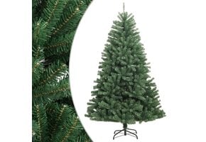 vidaXL Kunstkerstboom met scharnieren en standaard 210 cm groen