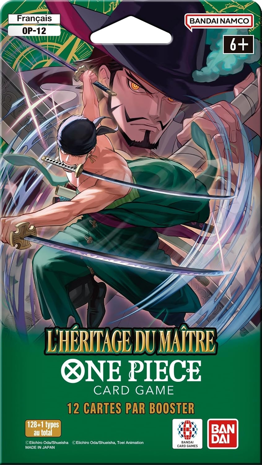 Asmodee - One Piece OP-12 Booster - Bandai - The Master's Heritage - Board Games - JCC Trading Card Game - Legacy of The Master - in French
